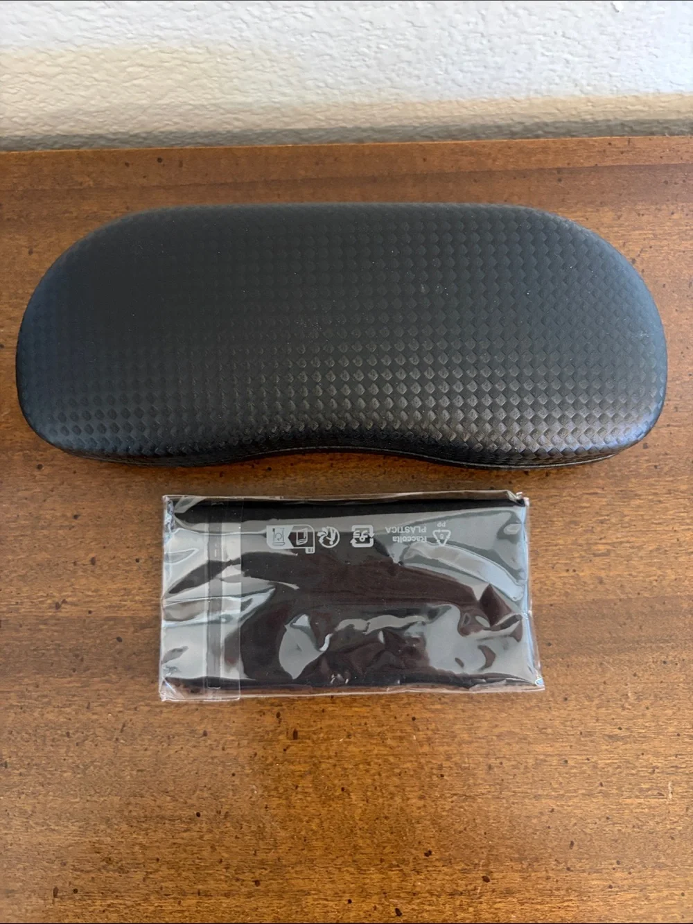 Ray-Ban Black Checkered Hard Side Sunglass Case with Branded Cleaning Cloth